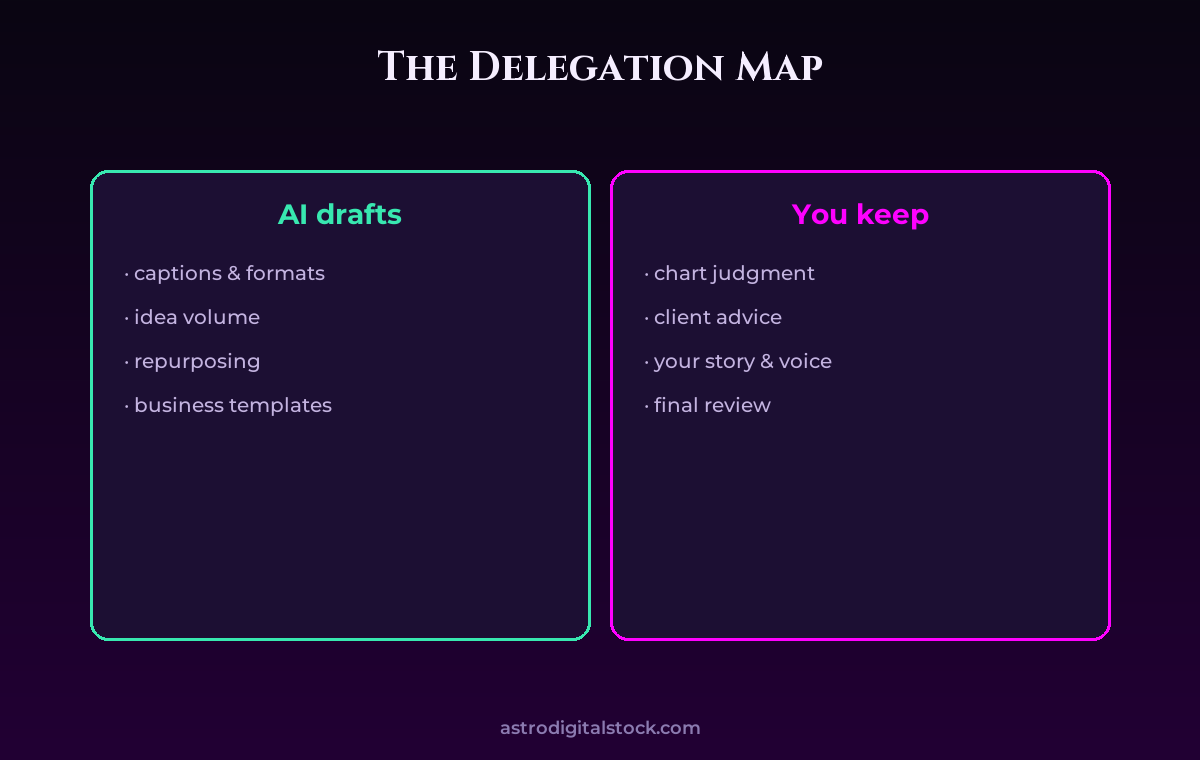 AI as Your Astrology Assistant: Workflows & Guardrails — diagram