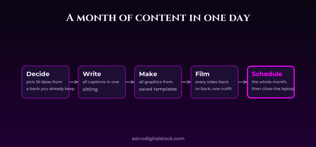 A month of content in one day