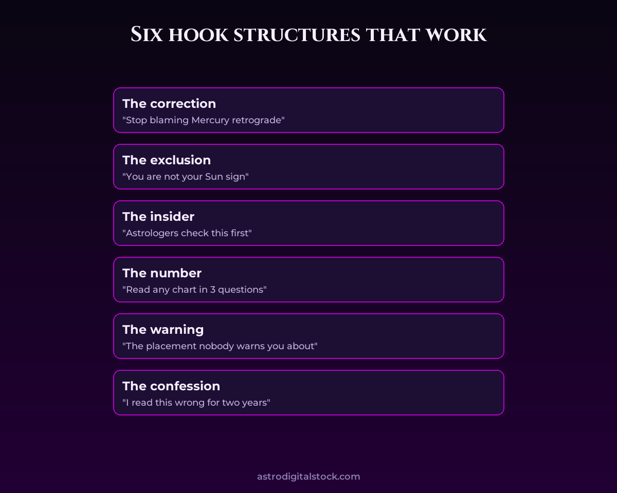 Six hook structures that work