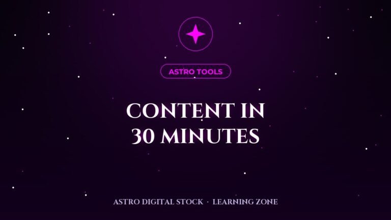 Create a Week of Content in 30 Minutes with AstroSolutions.app