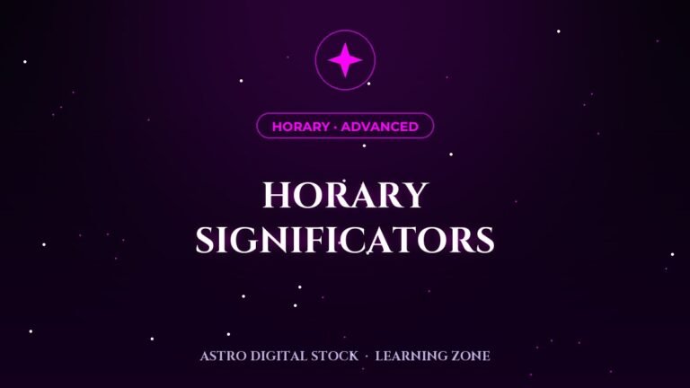 Horary 3: Significators — Who Is Who in the Chart
