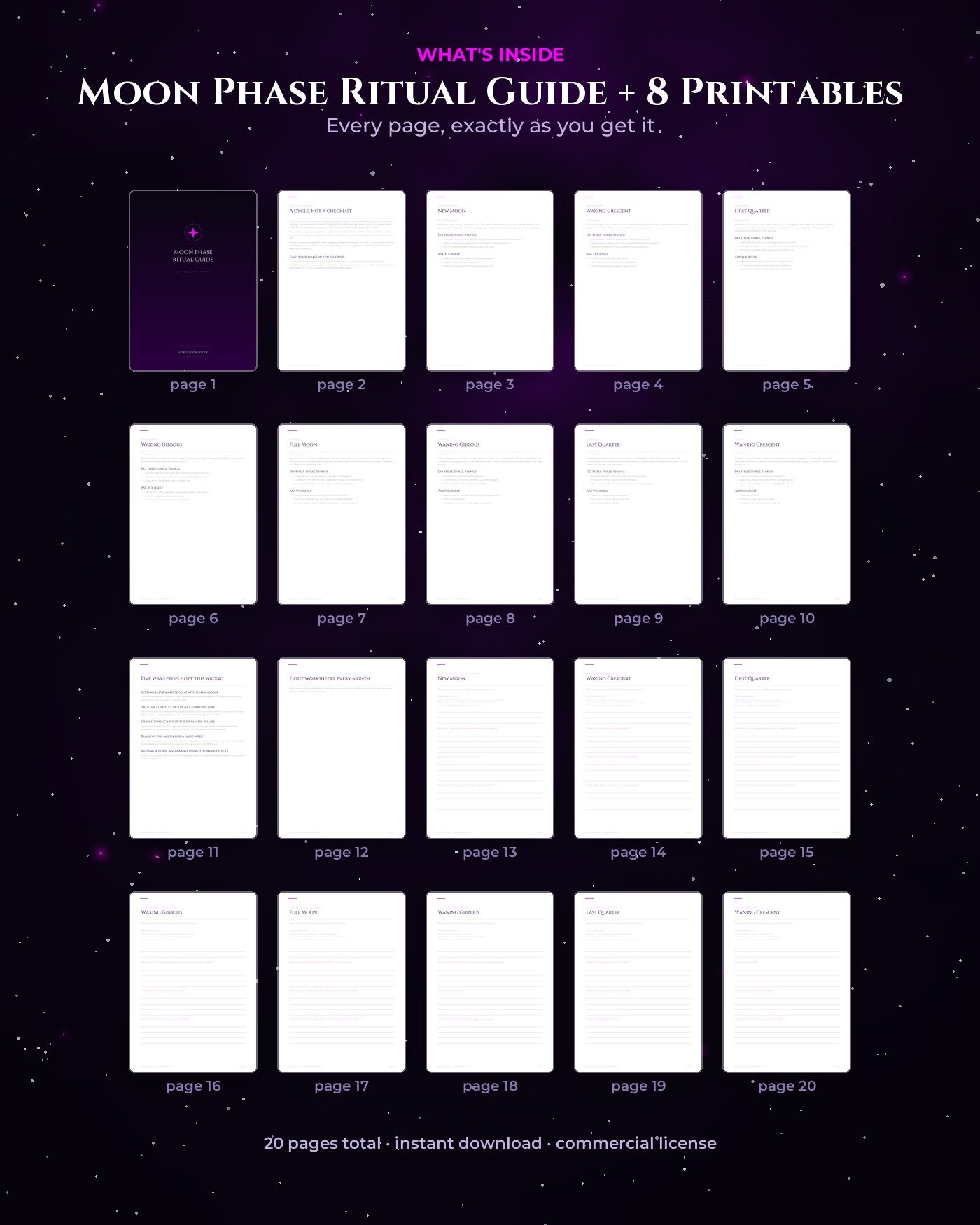 Moon Phase Ritual Guide + 8 Printables - Image 2