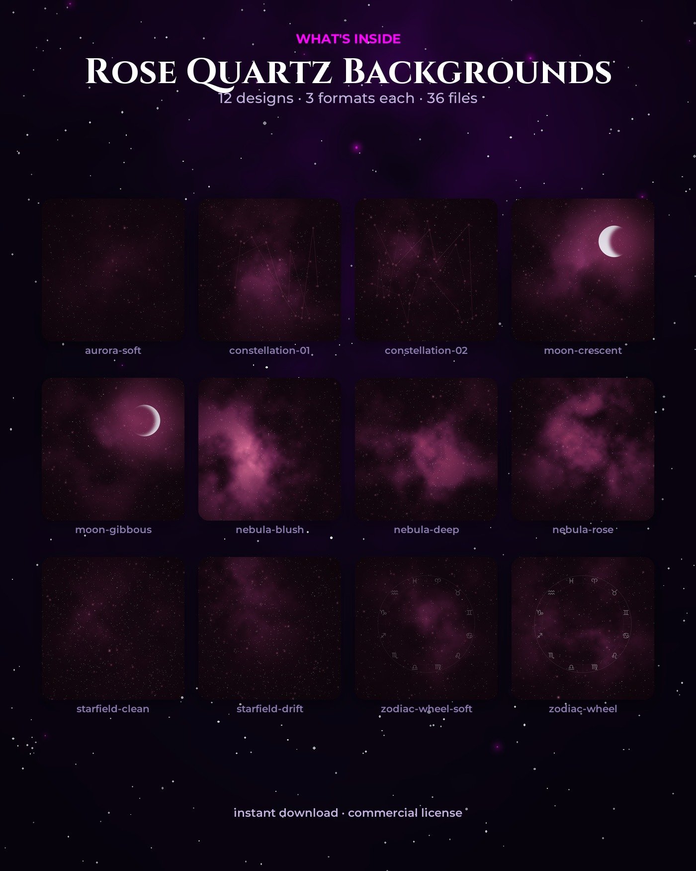 Rose Quartz Backgrounds — 36 Files - Image 2