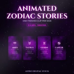 Animated Zodiac Story Pack — 12 MP4s