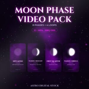 Moon Phase Video Pack — 12 MP4s